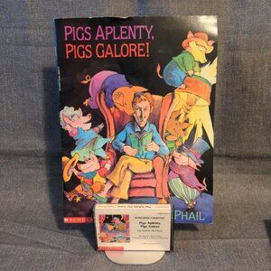 Pigs Aplenty, Pigs Galore! by David McPhail (Book & Cassette Tape, 1993) - Good